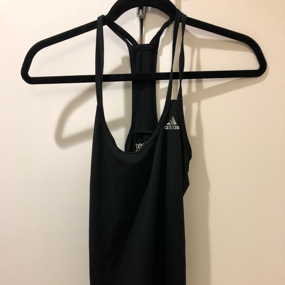 Adidas black workout tank